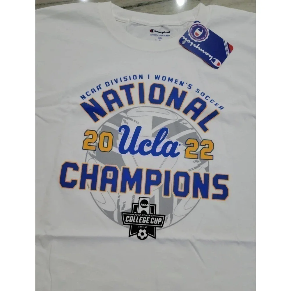 Champion UCLA Bruins NCAA Soccer T-Shirt White 3XL - Picture 2 of 10